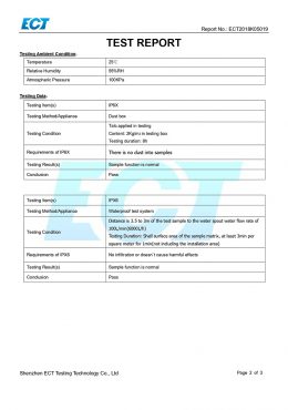 Sertifikat TES EK IP66